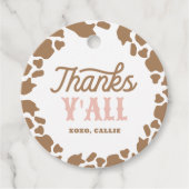 女性のカーボーイロデオバースデーパーティーありがとう フェイバータグ (正面)