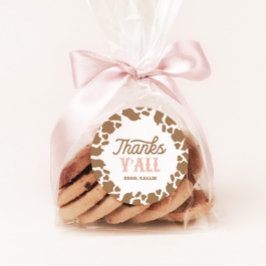 女性のカーボーイロデオバースデーパーティーありがとう ラウンドシール