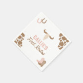 女性のカーボーイロデオバースデーパーティー スタンダードカクテルナプキン (角)