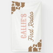 女性のカーボーイロデオバースデーパーティー 横断幕 (縦)