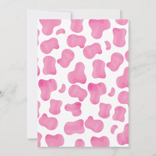 女性のカーボーイロデオホットピンクファースト誕生日招待状 招待状 (裏面)