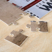 女性のカーボーイロデオホースバレルウェスタンスポーツ ジグソーパズル (側面)