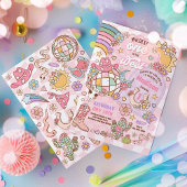 女性のカーボーイロデオワイルドワン西1歳の誕生日 招待状