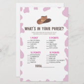 女性のカーボーイロデオ何が財布の赤ちゃんシャワーゲーム 便箋 (正面/裏面)