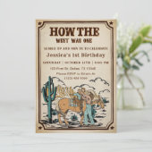 女性のカーボーイロデオ誕生日どのように西は1だった 招待状 (スタンド正面)