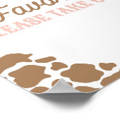 女性のカーボーイロデオ誕生日パーティー好意サイン ポスター (角)