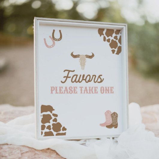 女性のカーボーイロデオ誕生日パーティー好意サイン ポスター