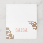 女性のカーボーイロデオ誕生日食品ラベル プレイスカード (外部開封)