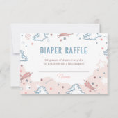女性のカーボーイロデオ赤ちゃんシャワーおむつラッフルカード 招待状 (正面)