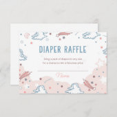 女性のカーボーイロデオ赤ちゃんシャワーおむつラッフルカード 招待状 (正面/裏面)