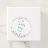 女性のカーボーイロデオ赤ちゃんシャワーサークルありがとうラベル フェイバータグ (インサイチュ)