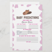 女性のカーボーイロデオ赤ちゃんシャワー予測活動 便箋 (正面/裏面)