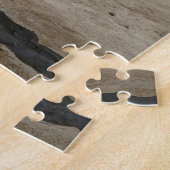 女性のカーボーイロデオ馬の乗馬ウェスタンスポーツ ジグソーパズル (側面)