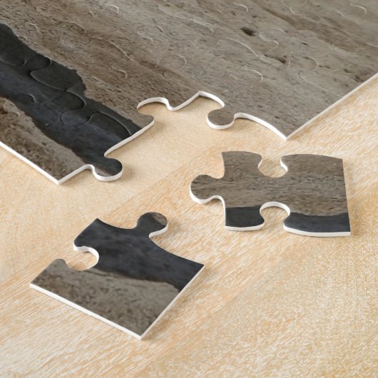 女性のカーボーイロデオ馬の乗馬ウェスタンスポーツ ジグソーパズル (側面)