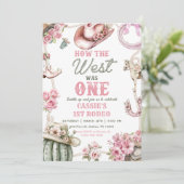 女性のカーボーイロデオ1歳の誕生日どのように西は1だった 招待状 (スタンド正面)
