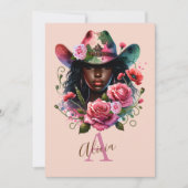 女性のカーボーイロデ サンキューカード (正面)