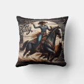 女性のカーボーイロピンキャトルアンダーフルムーン クッション (裏面)