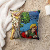 女性のカーボーイロマンス裏切りヴィンテージ漫画 クッション (ブランケット)