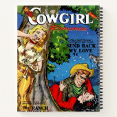女性のカーボーイロマンス裏切りヴィンテージ漫画 ノートブック (裏面)