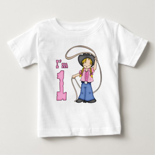 女性のカーボーイローパーの誕生日 ベビーTシャツ (正面)