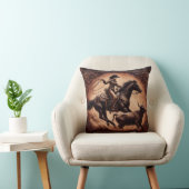 女性のカーボーイローピングキャトルアットウェスタンロデオイベント クッション (椅子)