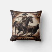 女性のカーボーイローピングキャトルアットザロデオ クッション (正面)