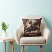 女性のカーボーイローピングテクニックアットロデオイベント クッション (椅子)