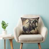 女性のカーボーイローピングブルアットロデオイベントインアリーナ クッション (椅子)