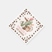 女性のカーボーイワイルドウェスト1stロデオランチバースデーパーティー スタンダードカクテルナプキン (角)