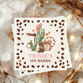 女性のカーボーイワイルドウェスト1stロデオランチバースデーパーティー スタンダードカクテルナプキン