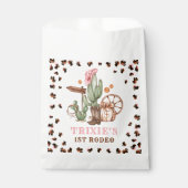 女性のカーボーイワイルドウェスト1stロデオランチバースデーパーティー フェイバーバッグ (正面)