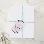 女性のカーボーイワイルドウエストロデオウェスタンガールベビーシャワー ギフトタグ (より糸付き)