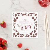 女性のカーボーイワイルドウエストロデオウェスタンガールベビーシャワー スタンダードカクテルナプキン (インサイチュ)