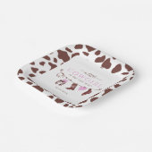 女性のカーボーイワイルドウエストロデオウェスタンガールベビーシャワー ペーパープレート (傾斜あり)