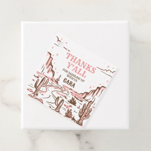 女性のカーボーイワイルドウエストロデオバースデーパーティースクエア フェイバータグ (インサイチュ)