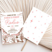 女性のカーボーイワイルドウエストロデオバースデーパーティー 招待状