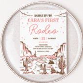 女性のカーボーイワイルドウエストロデオバースデーパーティー 招待状