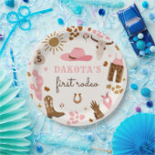 女性のカーボーイワイルドウエストロデオランチバースデーパーティードコール ペーパープレート (パーティー)