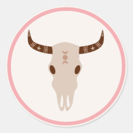 女性のカーボーイワイルドウエストロデオランチバースデーパーティードコール ラウンドシール