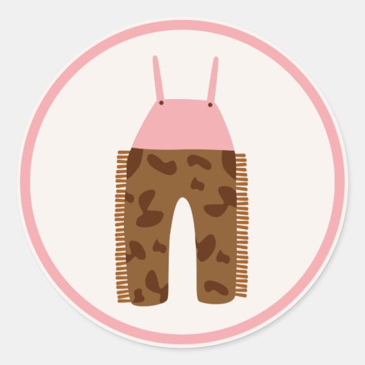 女性のカーボーイワイルドウエストロデオランチバースデーパーティードコール ラウンドシール (正面)