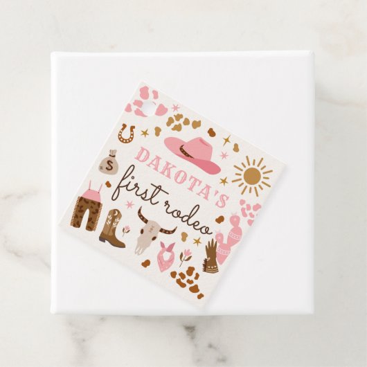 女性のカーボーイワイルドウエストロデオランチ1st誕生日パーティー フェイバータグ (インサイチュ)