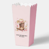 女性のカーボーイワイルドフラワーズバッシュ誕生日 | ピンクの西 フェイバーボックス (裏面)