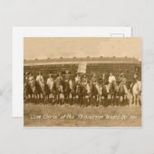 女性のカーボーイヴィンテージ写真1911丸めポストカード ポストカード (正面/裏面)