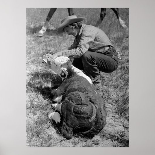 女性のカーボーイ与えのTLC, 1930s ポスター (正面)