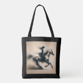 女性のカーボーイ乗馬、西女性のカーボーイ トートバッグ (裏面)