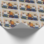 女性のカーボーイ包装紙 ラッピングペーパー (角)