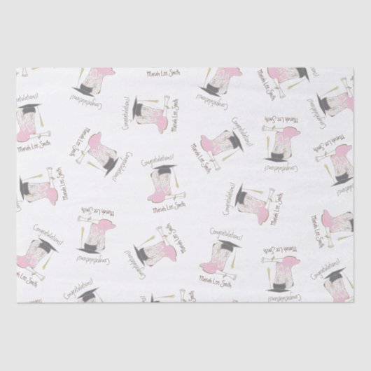 女性のカーボーイ卒業カントリーウェスタンパーティー 薄葉紙 (正面)