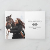 女性のカーボーイ卒業写真カントリー卒業生折り畳み 案内状 (内部)