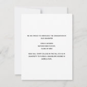 女性のカーボーイ卒業写真国スクリプト卒業生 案内状 (裏面)