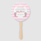 女性のカーボーイ国のベビーシャワーファン ハンドファン (裏面)